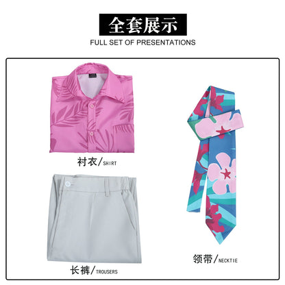 Zoo 2 Non-Mammalians Rise Nick Wilde Pink Shirt Cosplay Costumes