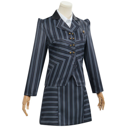 Wicked: For Good Witch Elphaba Black Stripe Suit Cosplay Costumes