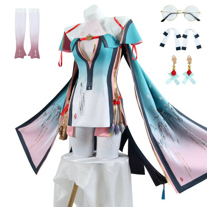 Game Wuthering Waves Zhezhi Full Set Outfit Cosplay Costumes