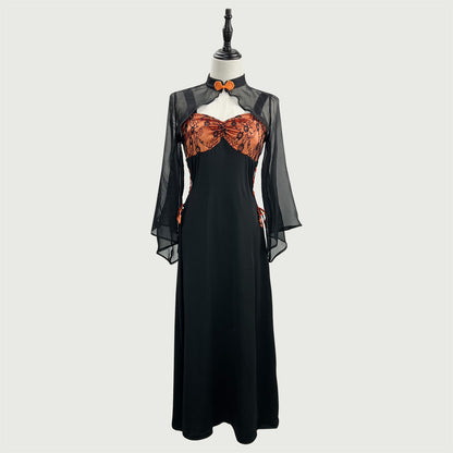 Chinese Retro Cheongsam Halloween Plus Maid Outfit Cosplay Costume