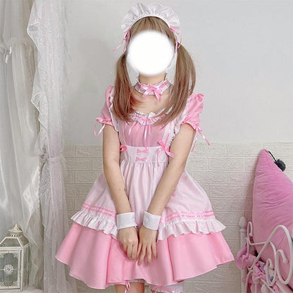 Miracle Nikki Pink Maid Outfit Fancy Dress Anime Cosplay Costume