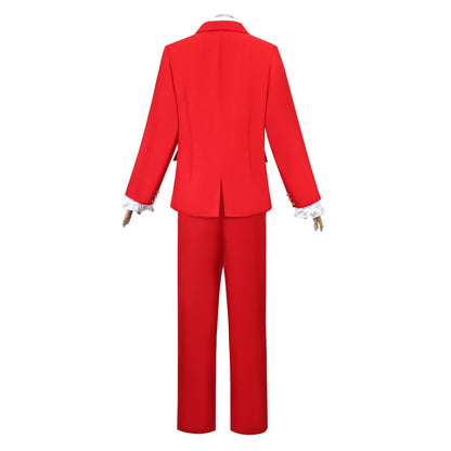 Beetle Juice Michael Keaton Red Suit Halloween Cosplay Costumes