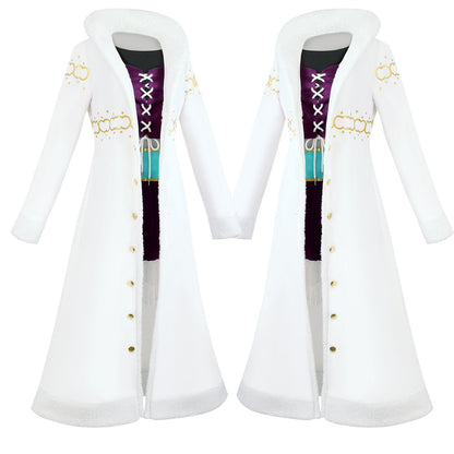 Anime Navigation Nico Robin Fur-collared Coat Cosplay Costumes