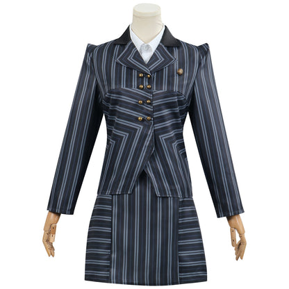 Wicked: For Good Witch Elphaba Black Stripe Suit Cosplay Costumes