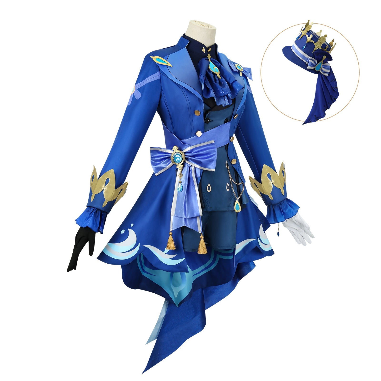 Genshin Impact Focalors Furina de Fontaine Black Cosplay Costumes
