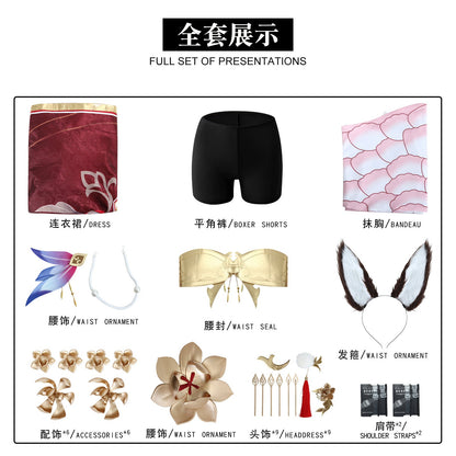 Honkai: Star Rail Tingyun Fugue Fullset with Tail Cosplay Costumes
