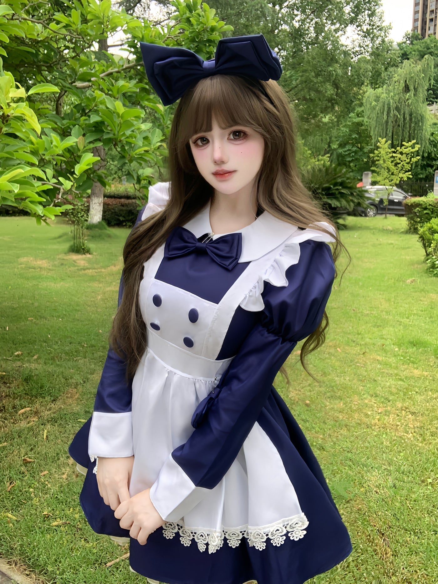 Alice Cafe Waitress Halloween Maid Outfit Plus Cosplay Costume
