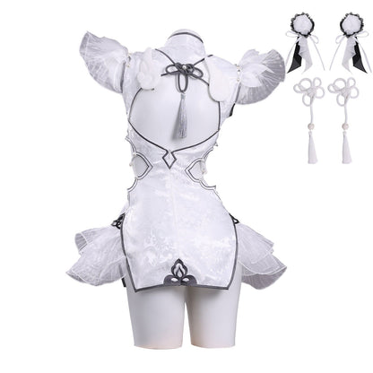 Naraka: Bladepoint Ziping Yin White Cheongsam Cosplay Costumes
