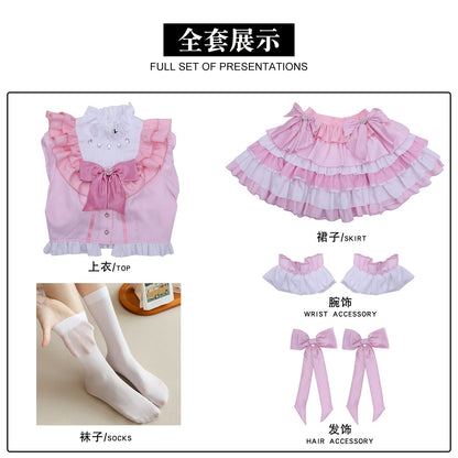 Puella Magi Madoka Magica Kaname Madoka Stage Outfit Cosplay Costumes