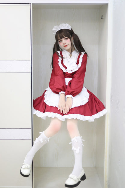 Luxury British Long Sleeves Maid Outfit Plus Cosplay Costume