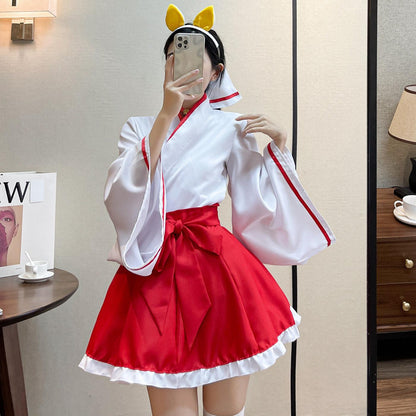 Inu Boku Secret Service Shirakiin Ririchiyo Kimono Maid Outfit Costume