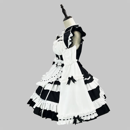 Chinese Cheongsam New Year Lolita Maid Outfit Cosplay Costume