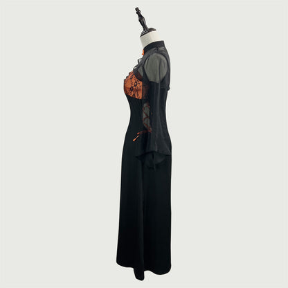 Chinese Retro Cheongsam Halloween Plus Maid Outfit Cosplay Costume