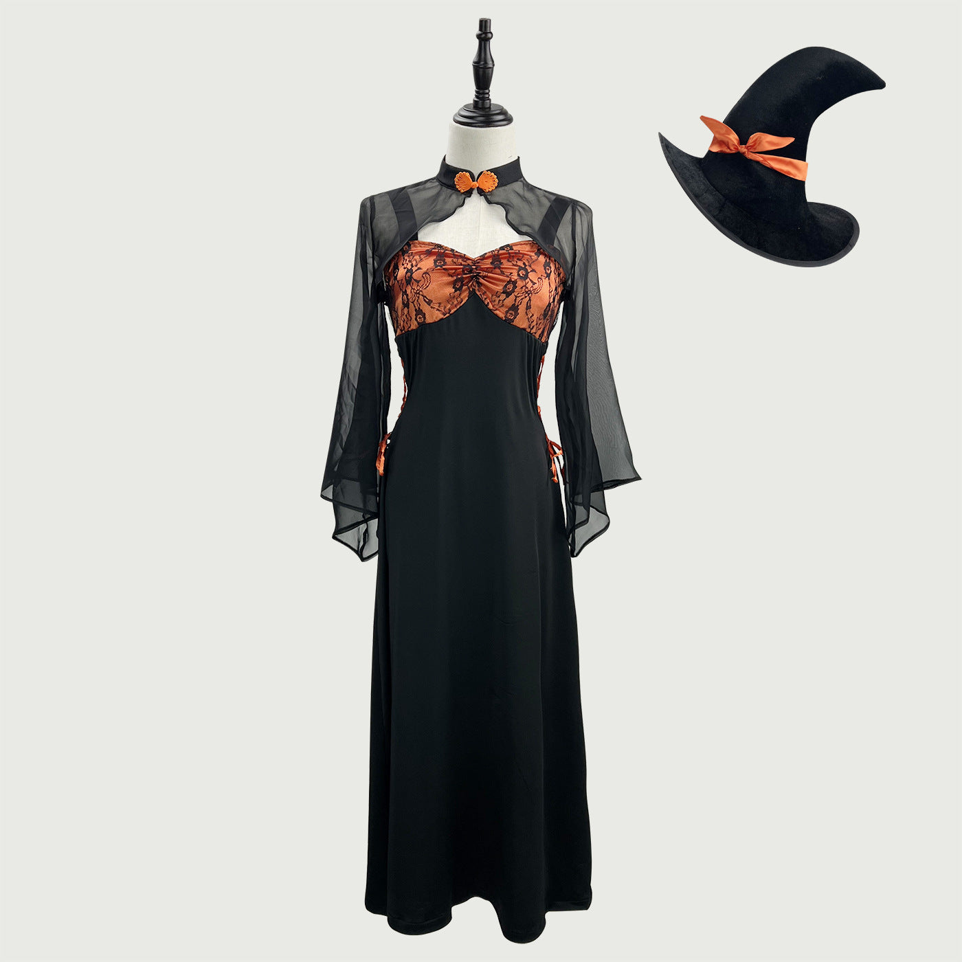 Chinese Retro Cheongsam Halloween Plus Maid Outfit Cosplay Costume