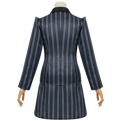 Wicked: For Good Witch Elphaba Black Stripe Suit Cosplay Costumes