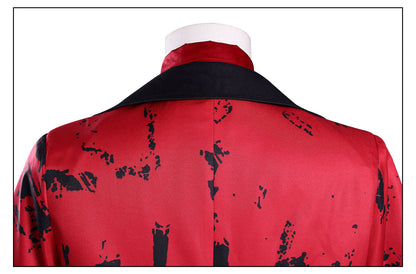 Wednesday 2 Addams Isaac Male Red Night Dress Cosplay Costumes