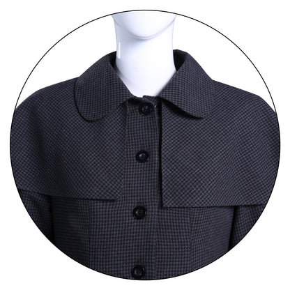 Wednesday 2 Addams Adult and Kids Black Wool Coat Cosplay Costumes