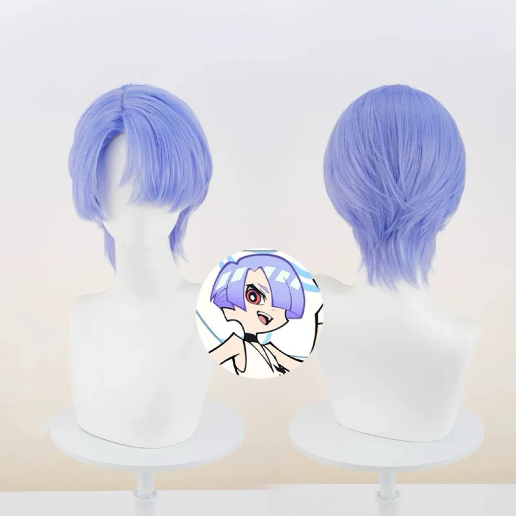 omgcos Panty & Stocking with Garterbelt Polyester Polyurethane Blue Pink Cosplay Wig