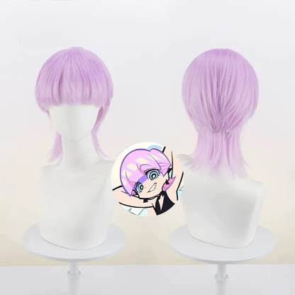 omgcos Panty & Stocking with Garterbelt Polyester Polyurethane Blue Pink Cosplay Wig