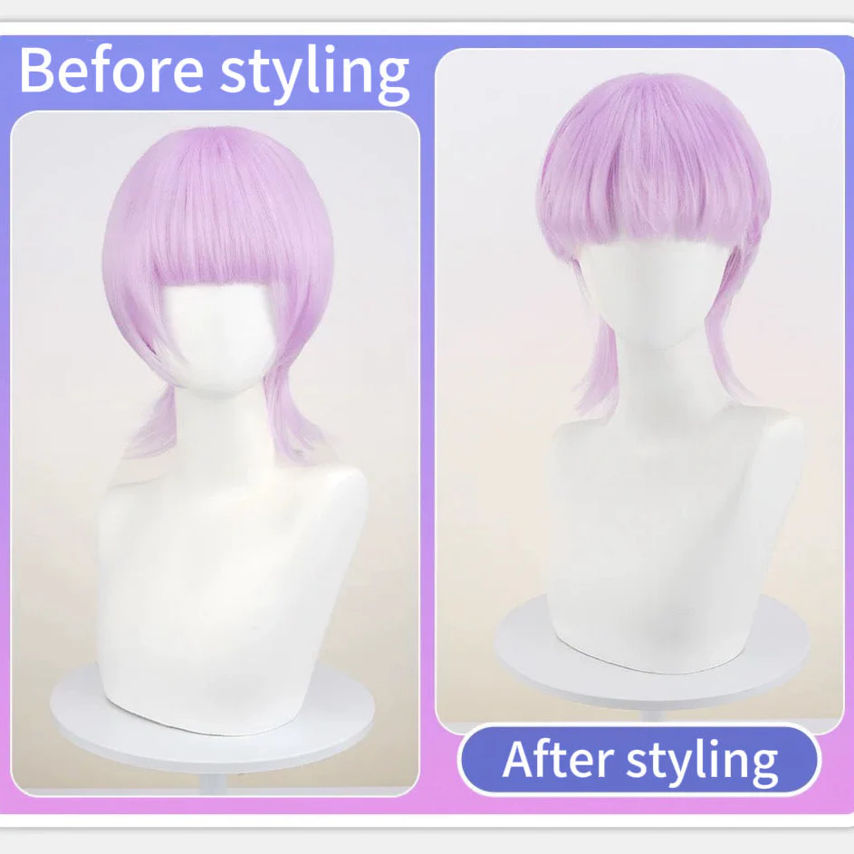omgcos Panty & Stocking with Garterbelt Polyester Polyurethane Blue Pink Cosplay Wig