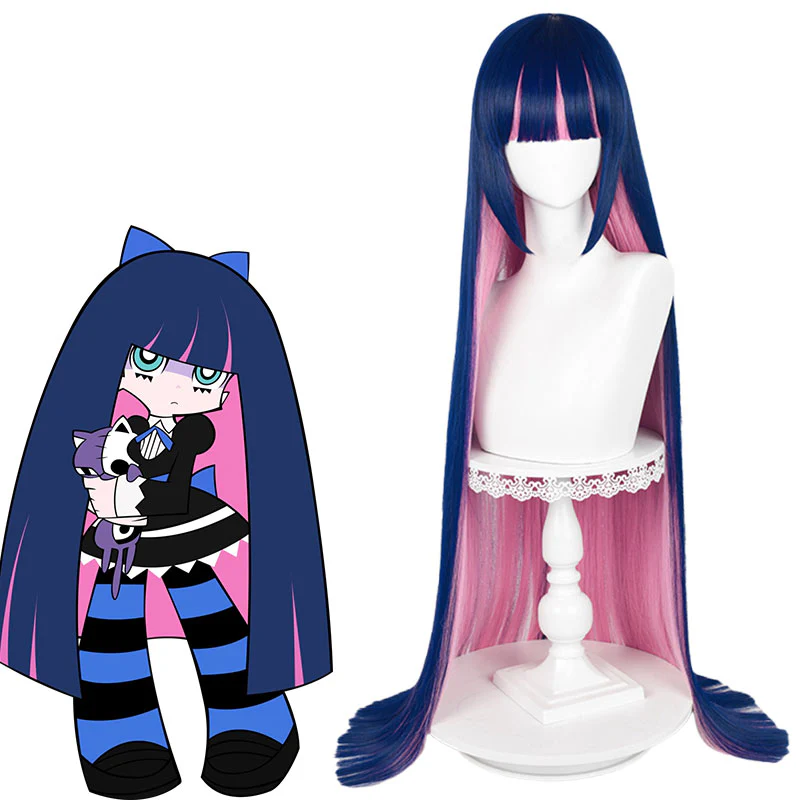 omgcos Panty & Stocking with Garterbelt Stocking Long Blue Cosplay Wig