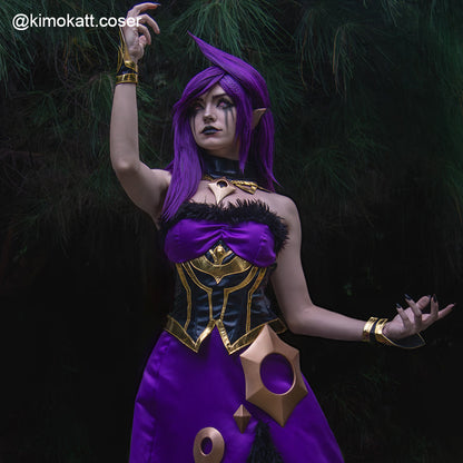 Ready To Ship omgcos Fallen Angel Morgana Cosplay Costume LOL Outfit