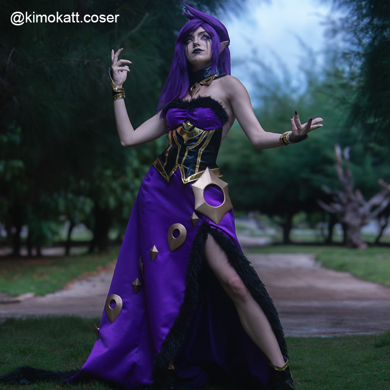 Ready To Ship omgcos Fallen Angel Morgana Cosplay Costume LOL Outfit