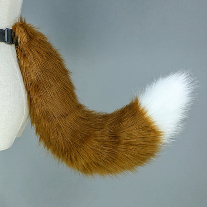 omgcos Anime Fox Tail Cosplay Props Fur Tail 11 Colors