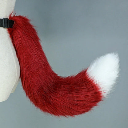 omgcos Anime Fox Tail Cosplay Props Fur Tail 11 Colors