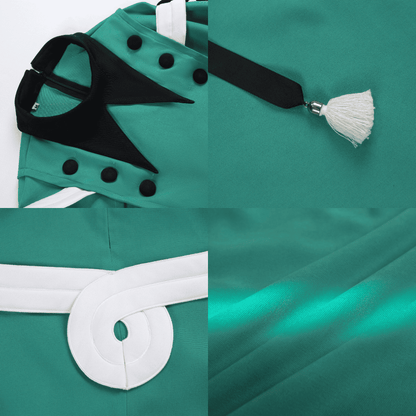 omgcos Anime Witch Hat Coco Green Cloak Cosplay Costume