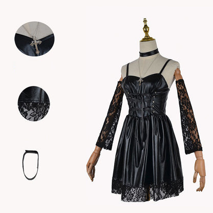 omgcos Death Note Misa Amane Cosplay Costume Black Lace Set