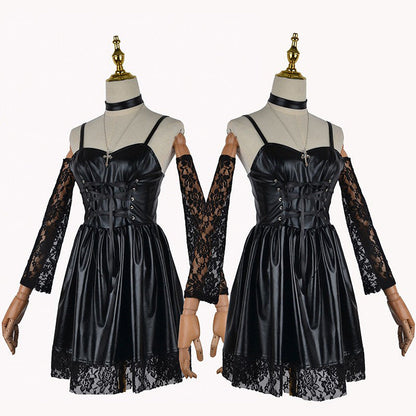 omgcos Death Note Misa Amane Cosplay Costume Black Lace Set