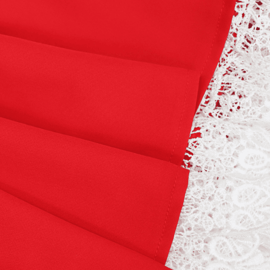 omgcos EVA Asuka Maid Cosplay Costume Red Maid Outfits