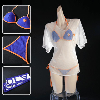 omgcos FGO Tamamo No Mae Swimsuit Sexy Bikini Cosplay Costume