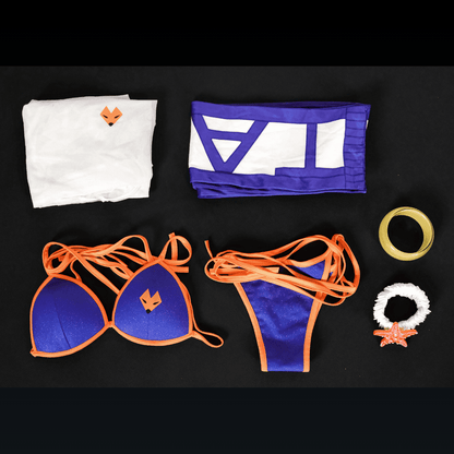 omgcos FGO Tamamo No Mae Swimsuit Sexy Bikini Cosplay Costume