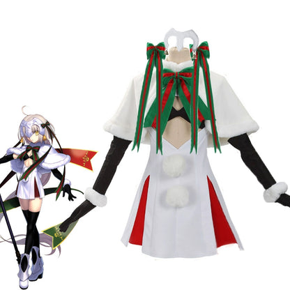 omgcos Fate Grand Order Jeanne d'Arc Christmas Dress Cosplay Costume