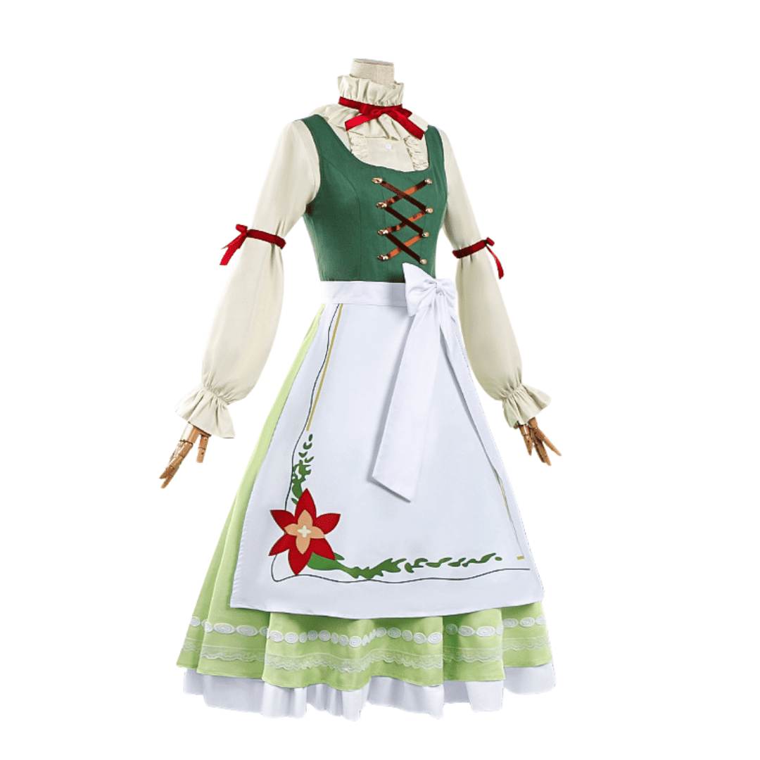 omgcos Fern Cosplay Costume Cottagecore Dress Frieren Cosplay Outfits