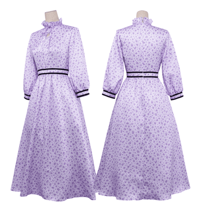 omgcos Fern Cosplay Costume Purple Floral Dress Frieren Cosplay Outfits