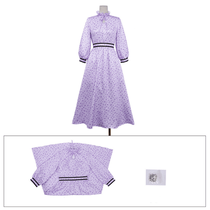 omgcos Fern Cosplay Costume Purple Floral Dress Frieren Cosplay Outfits
