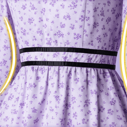omgcos Fern Cosplay Costume Purple Floral Dress Frieren Cosplay Outfits