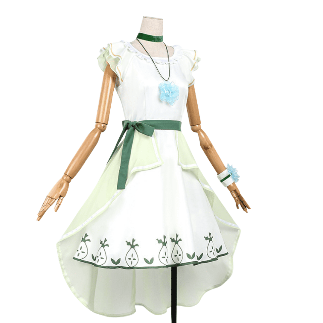 omgcos Frieren Cosplay Costume Cottagecore Dress Green Outfits