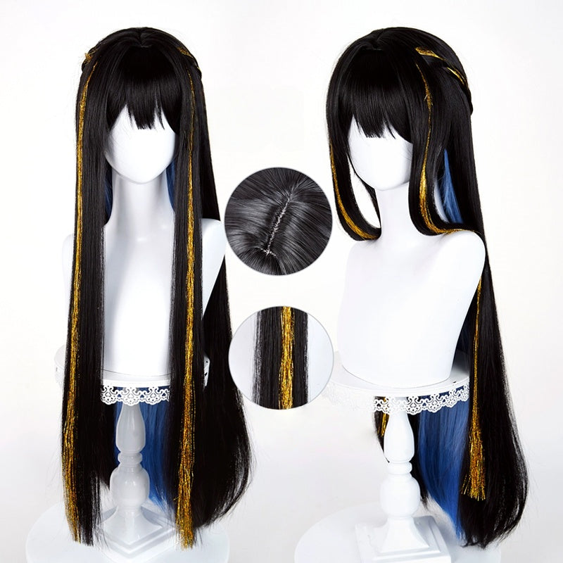 omgcos Game Honkai: Star Rail Constance 90cm Mixed Black Cosplay Wig