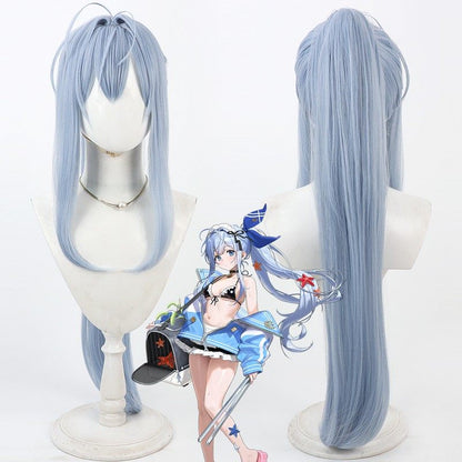 omgcos Goddess of Victory: Nikke Anchor Light Blue Ponytail Cosplay Wig
