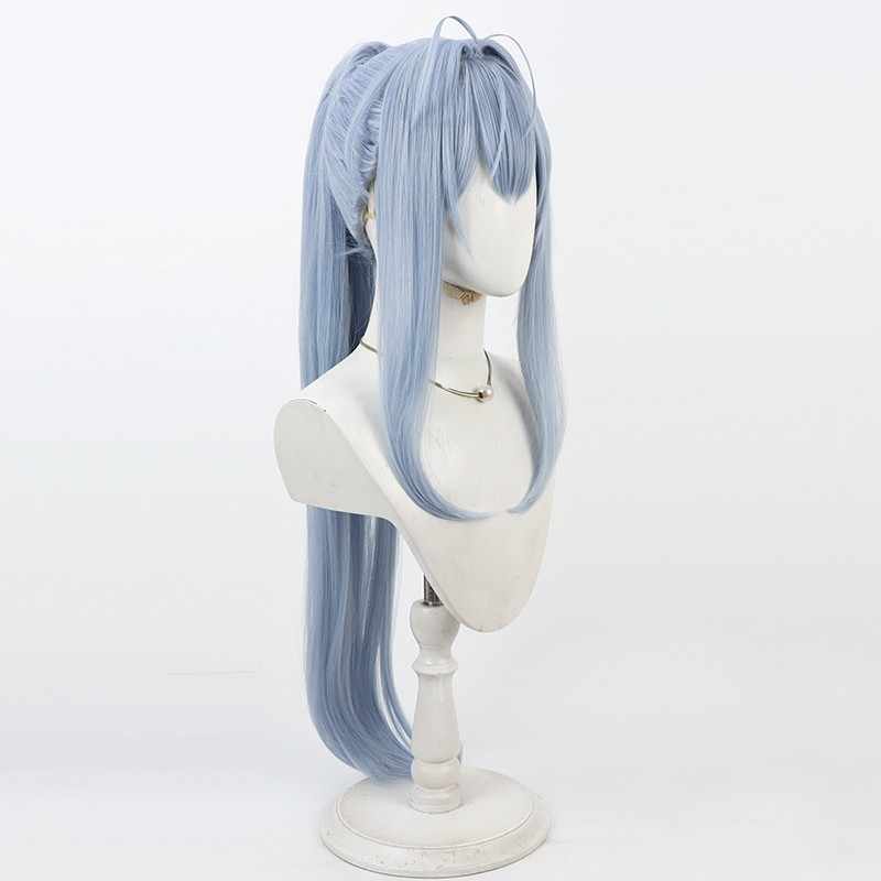 omgcos Goddess of Victory: Nikke Anchor Light Blue Ponytail Cosplay Wig