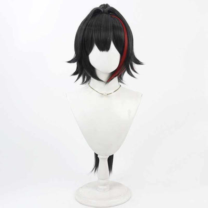 omgcos Goddess of Victory: Nikke Bay Black Mixed Red Cosplay Wig