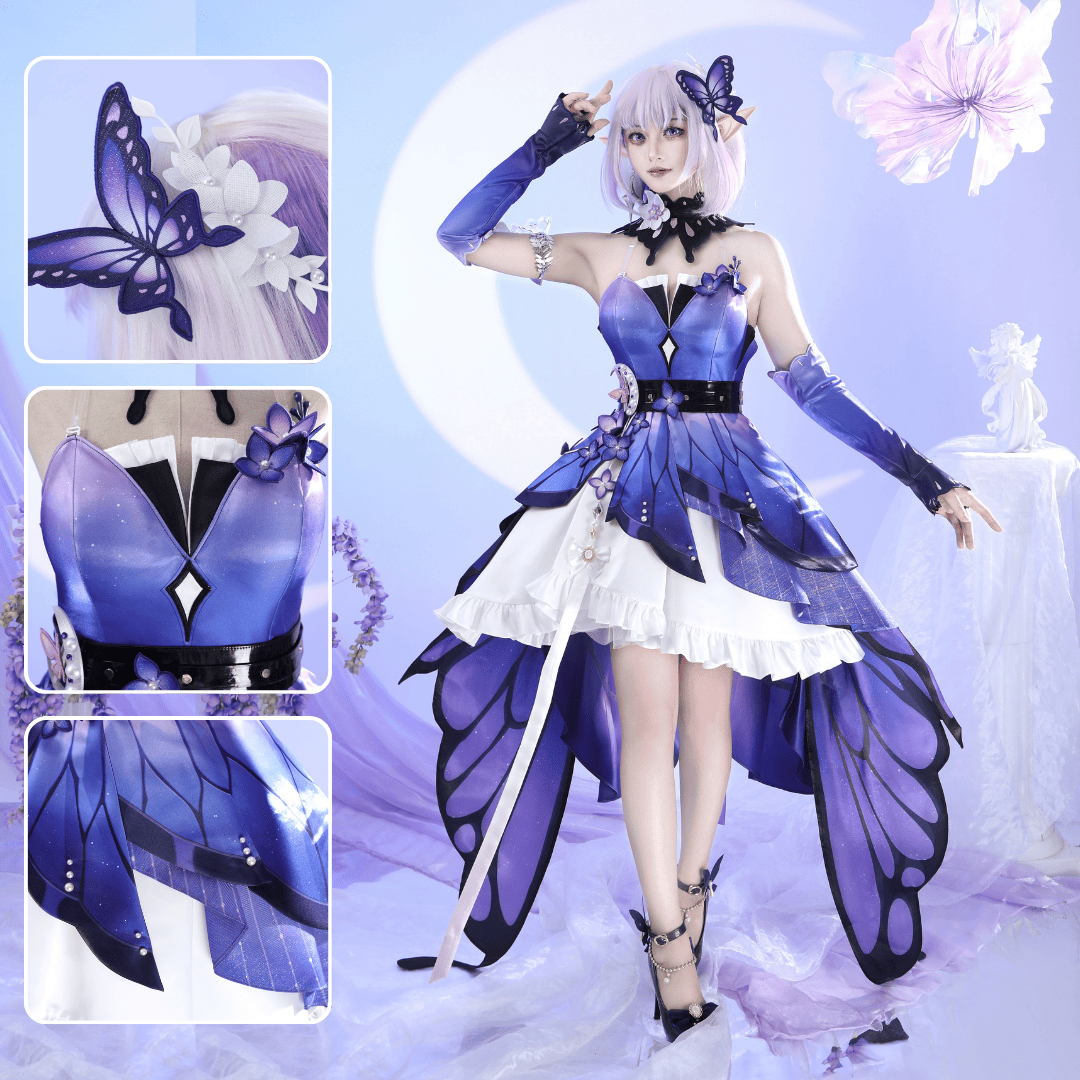 omgcos Honkai Star Rail Castorice Butterfly Cosplay Costume