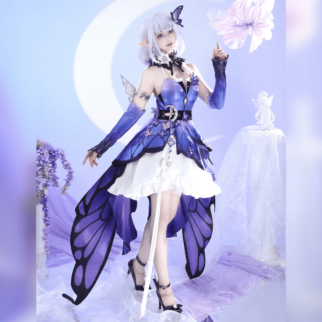 omgcos Honkai Star Rail Castorice Butterfly Cosplay Costume