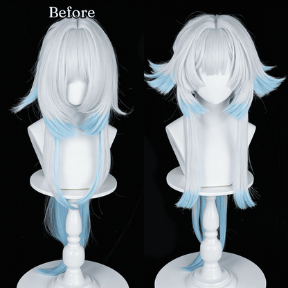 omgcos Honkai Star Rail Cerydra White Long Cosplay Wig
