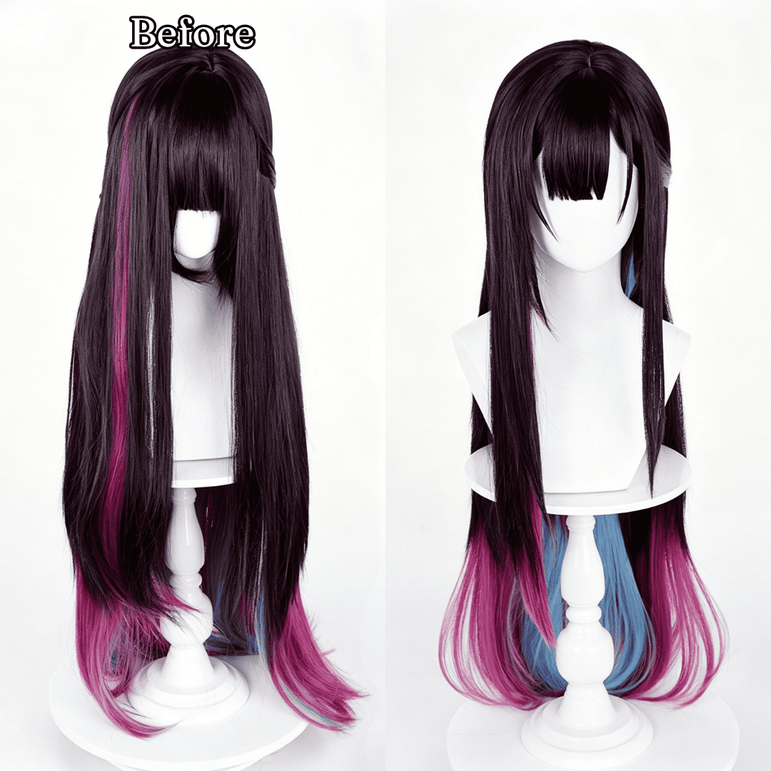 omgcos Honkai Star Rail Hysilens Long Black Cosplay Wig