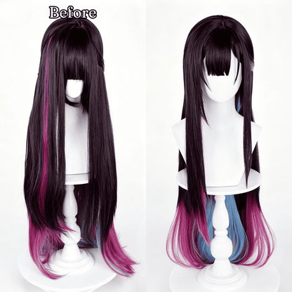 omgcos Honkai Star Rail Hysilens Long Black Cosplay Wig